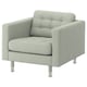 Option : LANDSKRONA Fauteuil, Gunnared vert clair/métal