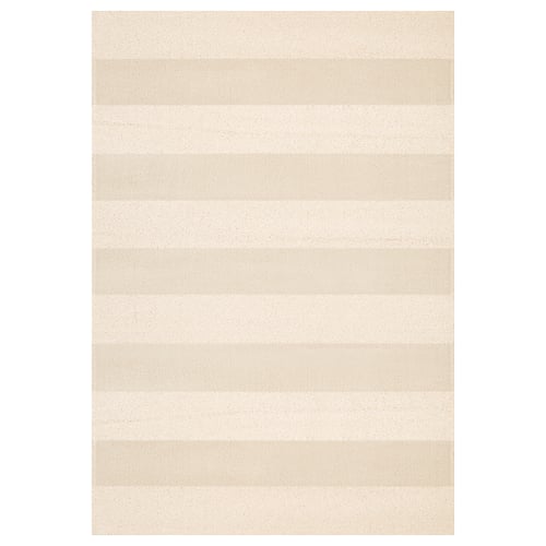LANDSVÄG Tapis, poils ras, blanc cassé, 160x230 cm