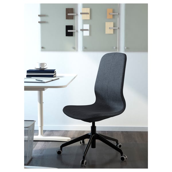 LÅNGFJÄLL Chaise conférence, Gunnared bleu/noir