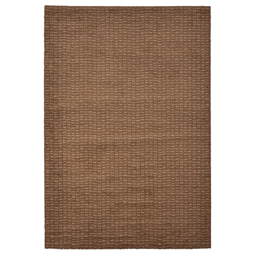 LANGSTED Tapis, poils ras, brun clair, 133x195 cm