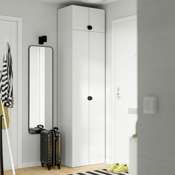 LASTARE Combinaison armoire, blanc/avec surmeuble, 60x42x236 cm