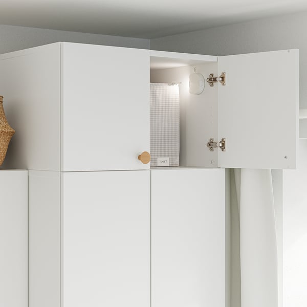 LASTARE Surmeuble avec portes, blanc, 60x62x36 cm