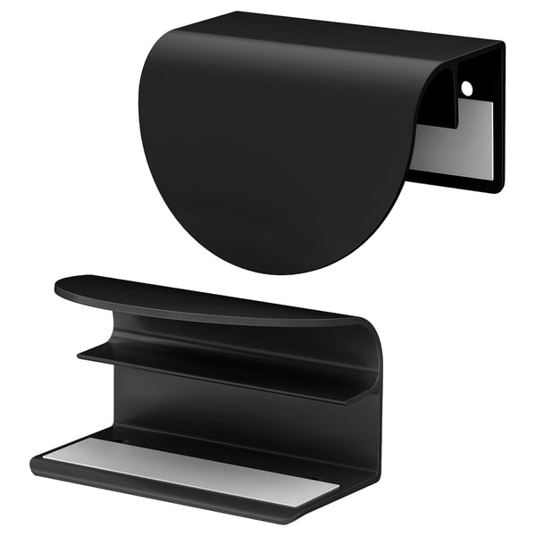 LATMASK Poignée à clipser, noir, 60 mm 2 pièces