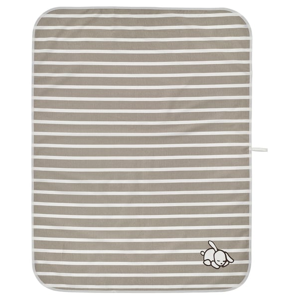 LEN Matelas à langer, blanc beige/motif rayé, 90x70 cm