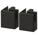 LERHYTTAN Pied d'angle pr plinthe décorative, teinté noir, 8 cm