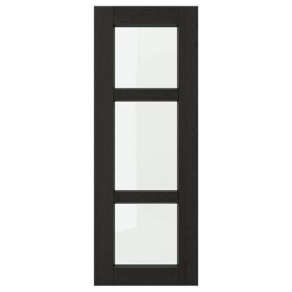 LERHYTTAN Porte vitrée, teinté noir, 30x80 cm
