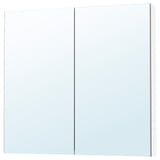 LETTAN Meuble à miroir avec portes, effet miroir/miroir, 100x15x95 cm