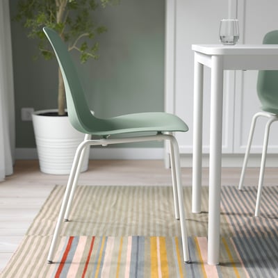 LIDÅS Chaise, vert/Sefast blanc