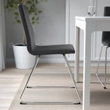 LILLÅNÄS Chaise, chromé/Glose noir