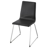 LILLÅNÄS Chaise, chromé/Glose noir