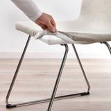 LILLÅNÄS Chaise, chromé/Gunnared beige