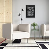 LILLEHEM Fauteuil, Vissle/beige métal