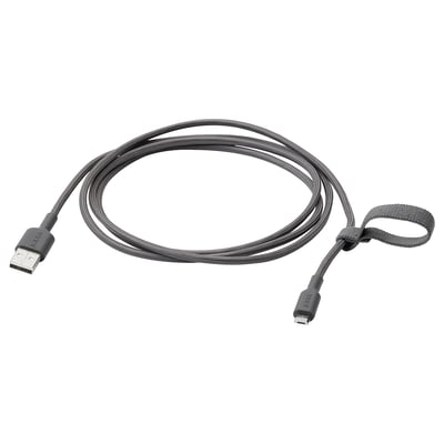 LILLHULT USB-C vers USB-C, gris foncé, 1.5 m - IKEA