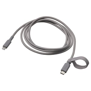 LILLHULT USB-C vers Lightning, gris, 1.5 m