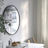 LINDBYN Miroir, noir, 50 cm