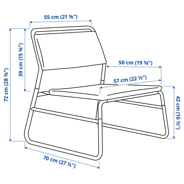 LINNEBÄCK Fauteuil, Vissle gris foncé
