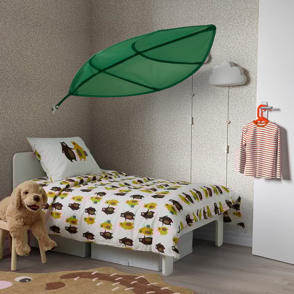LÖVA Ciel de lit, feuille/vert