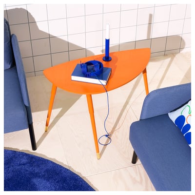 LÖVBACKEN Table d'appoint, orange, 77x39 cm