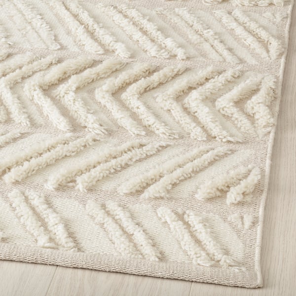 LOKALGATA Tapis tissé à plat, beige, 170x240 cm