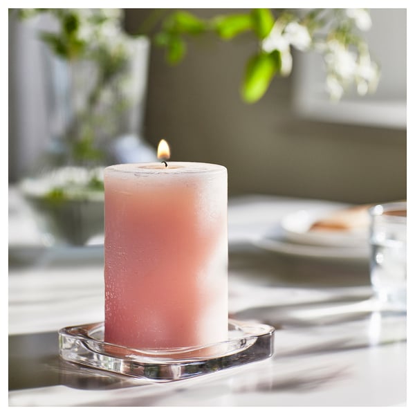 LUGNARE Bougie bloc parfumée, jasmin/rose, 30 hr