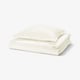 LUKTVICKER Housse de couette et 1 taie, blanc, 150x200/50x60 cm