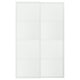 LUNDBRÄSMA Jeu 2 ptes coul, blanc/verre à carreaux, 150x236 cm