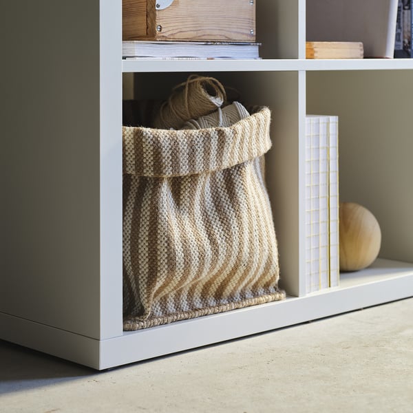 MÄVINN Corbeille, beige/jute fait main, 30x30x35 cm