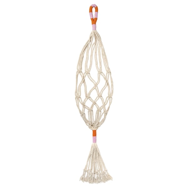 MÄVINN Support pot de fleur, blanc/fait main