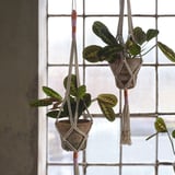 MÄVINN Support pot de fleur, blanc/fait main