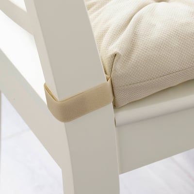 MALINDA Coussin de chaise, beige clair, 40/35x38x7 cm