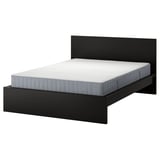 MALM Cadre de lit avec matelas, brun noir/Valevåg extra ferme, 160x200 cm