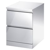 MALM Commode 2 tiroirs, effet miroir, 40x55 cm