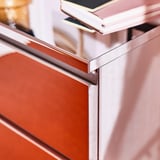 MALM Commode 2 tiroirs, effet miroir, 40x55 cm