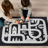 MARKKRYPARE Tapis, gris foncé, 74x100 cm