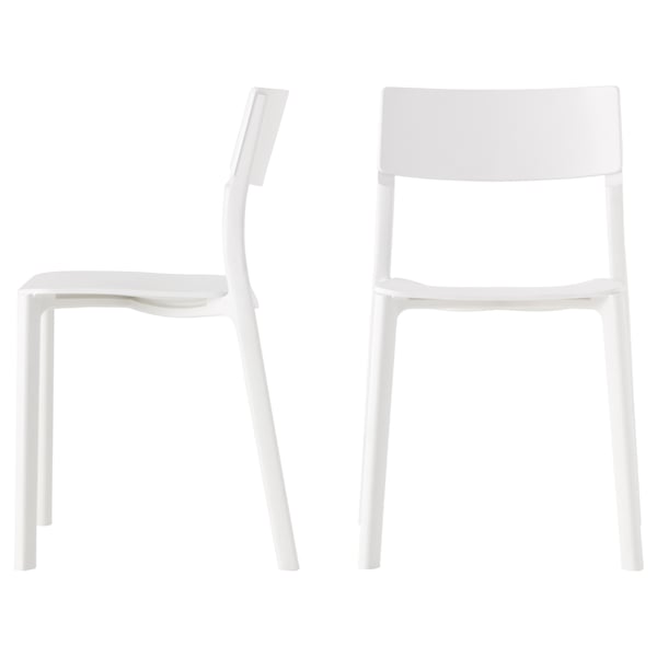 MELLTORP / JANINGE Table et 4 chaises, blanc/blanc, 125 cm