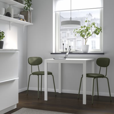MELLTORP Table, blanc, 75x75 cm