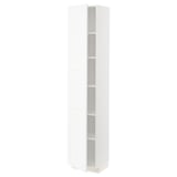 METOD Armoire avec tablettes, blanc Enköping/blanc effet bois, 40x37x200 cm