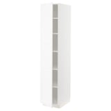 METOD Armoire avec tablettes, blanc Enköping/blanc effet bois, 40x60x200 cm