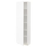 METOD Armoire avec tablettes, blanc Enköping/blanc effet bois, 60x37x200 cm