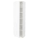 METOD Armoire avec tablettes, blanc Enköping/blanc effet bois, 60x37x200 cm