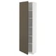 METOD Armoire avec tablettes, blanc/Havstorp brun-beige, 60x37x200 cm