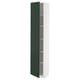 METOD Armoire avec tablettes, blanc/Havstorp vert profond, 40x37x200 cm