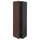 METOD Armoire avec tablettes, noir/Sinarp brun, 60x60x200 cm