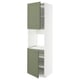 METOD Armoire four + 2 portes/tablette, blanc/Axstad gris vert, 60x60x220 cm