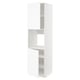 METOD Armoire four + 2 portes/tablette, blanc Enköping/blanc effet bois, 60x60x220 cm