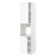 METOD Armoire four + 2 portes/tablette, blanc Enköping/blanc effet bois, 60x60x240 cm