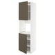 METOD Armoire four + 2 portes/tablette, blanc/Havstorp brun-beige, 60x60x220 cm