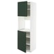 METOD Armoire four + 2 portes/tablette, blanc/Havstorp vert profond, 60x60x200 cm