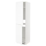 METOD Armoire pour réfrig./congélateur, blanc Enköping/blanc effet bois, 60x60x220 cm