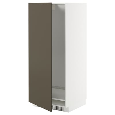 METOD Armoire pour réfrig./congélateur, blanc/Havstorp brun-beige, 60x60x140 cm
